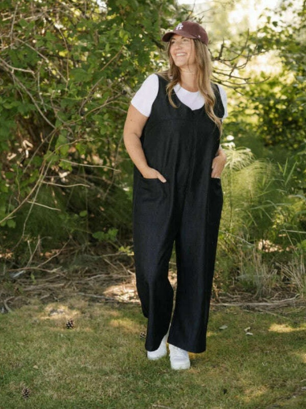 Smash + Tess Black Melani Denim Romper Overalls